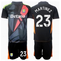 Camisa de time de futebol Aston Villa Emiliano Martinez #23 Goleiro Replicas 2º Equipamento Infantil 2024-25 Manga Curta (+ Calças curtas)